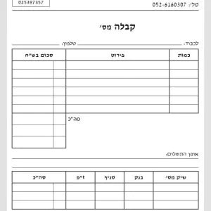 חשבונית קבלה דוגמא 006